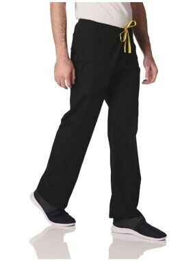WONDERWINK Origins Papa Cargo Unisex Scrub Pants -LARGE -Black